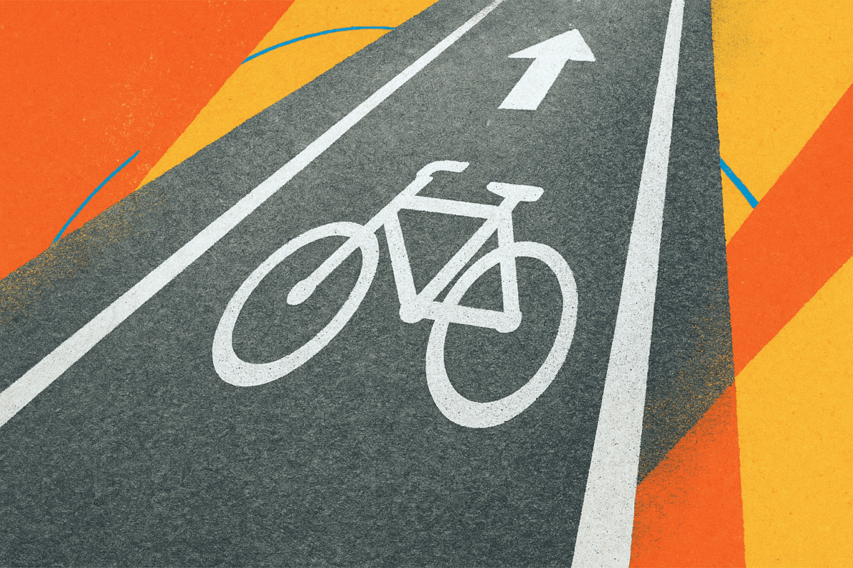 Image in a post titled 'nyc bike laws: 16 rules you need to know (2025 update)' | image of bikelane | fixed gear focus Image of bikelane.